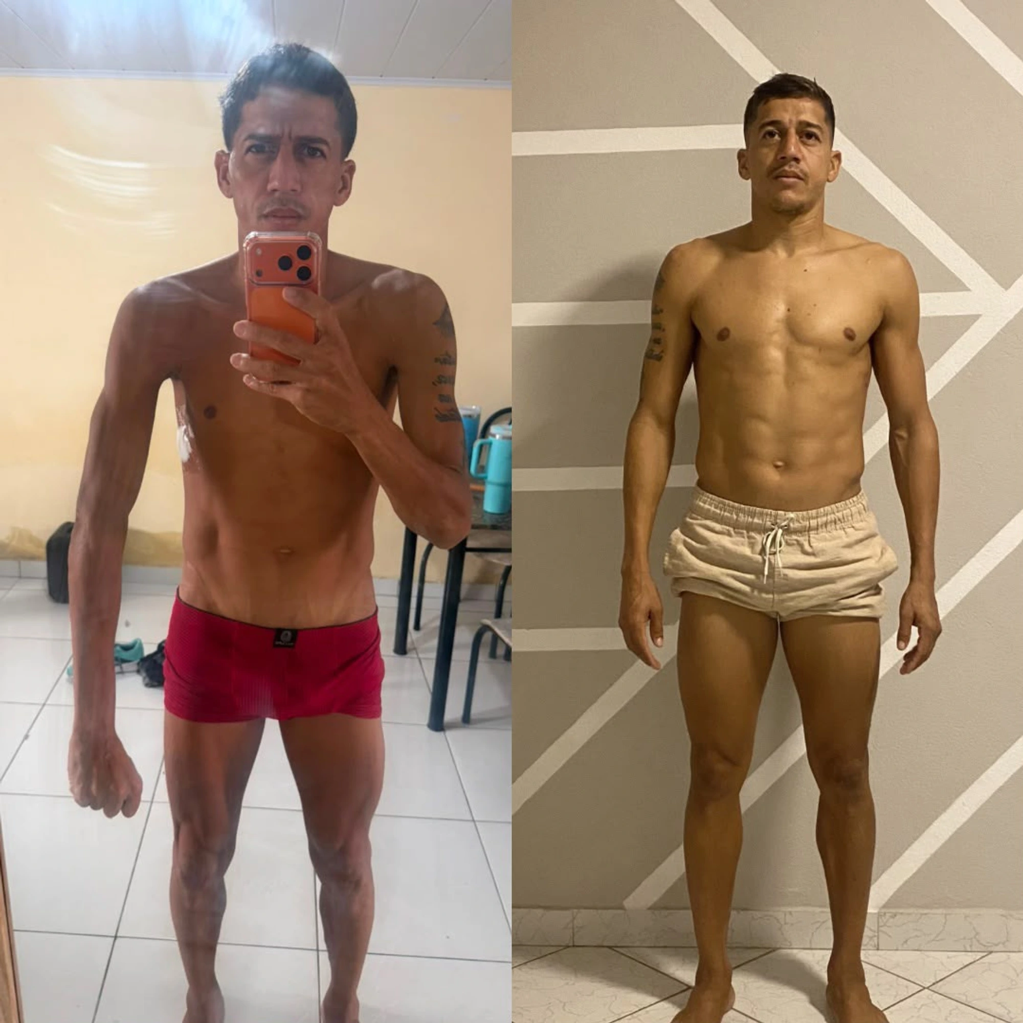 Antes e depois do Berô Paraíba em 6 semanas de protocolo